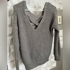 Grey long sleeve sweater